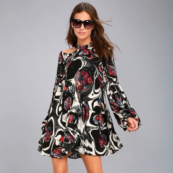 Free People Drift Away Tunic Dress Multicolor Size Medium - Picture 1 of 8